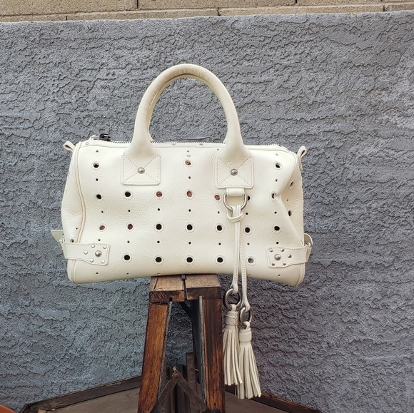 Marc Jacobs Pale Yellow Leather‎ Bridgette Satchel Bag - Picture 2 of 14
